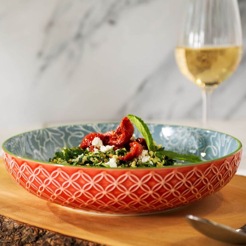 Mikasa 21cm Pasta Bowl Geometric Leaf image number 2